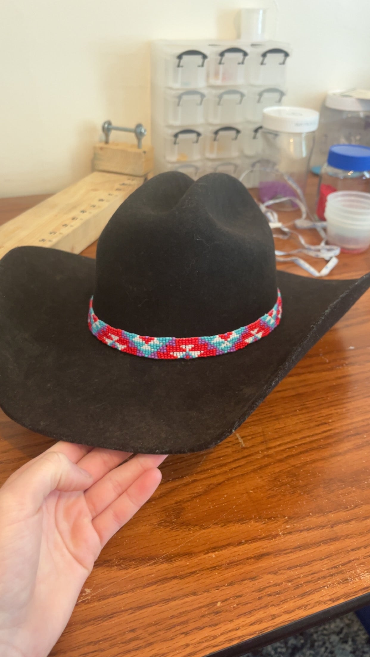 PUNCHY LITTLE THING BEADED HATBAND