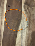 SOLID ORANGE BEADED CHOKER