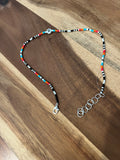BEADED CHOKER WITH LETTER BEAD INITIAL