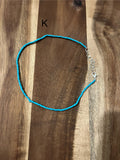 SOLID TEAL BEADED CHOKER