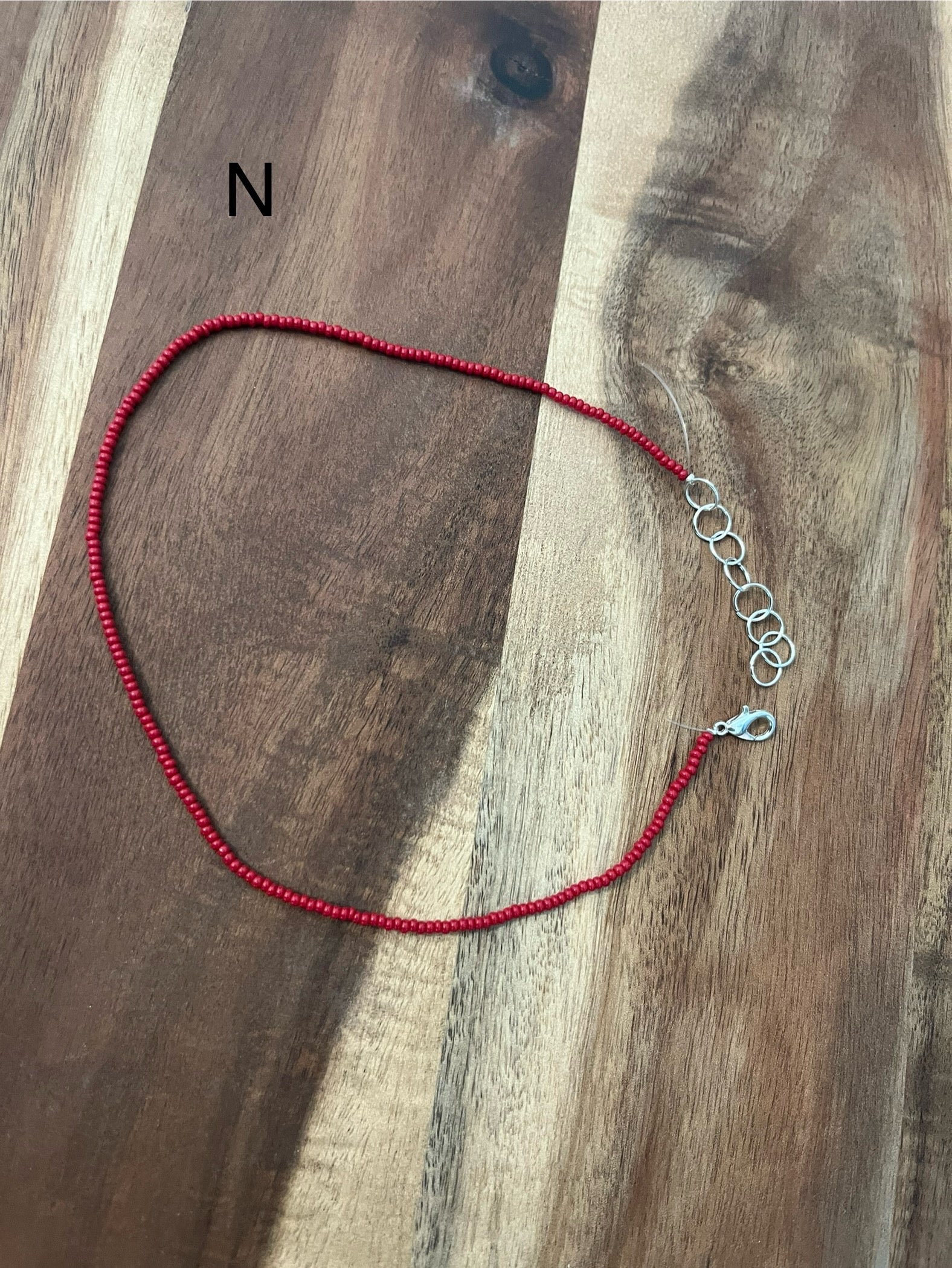 SOLID BURGUNDY BEADED CHOKER