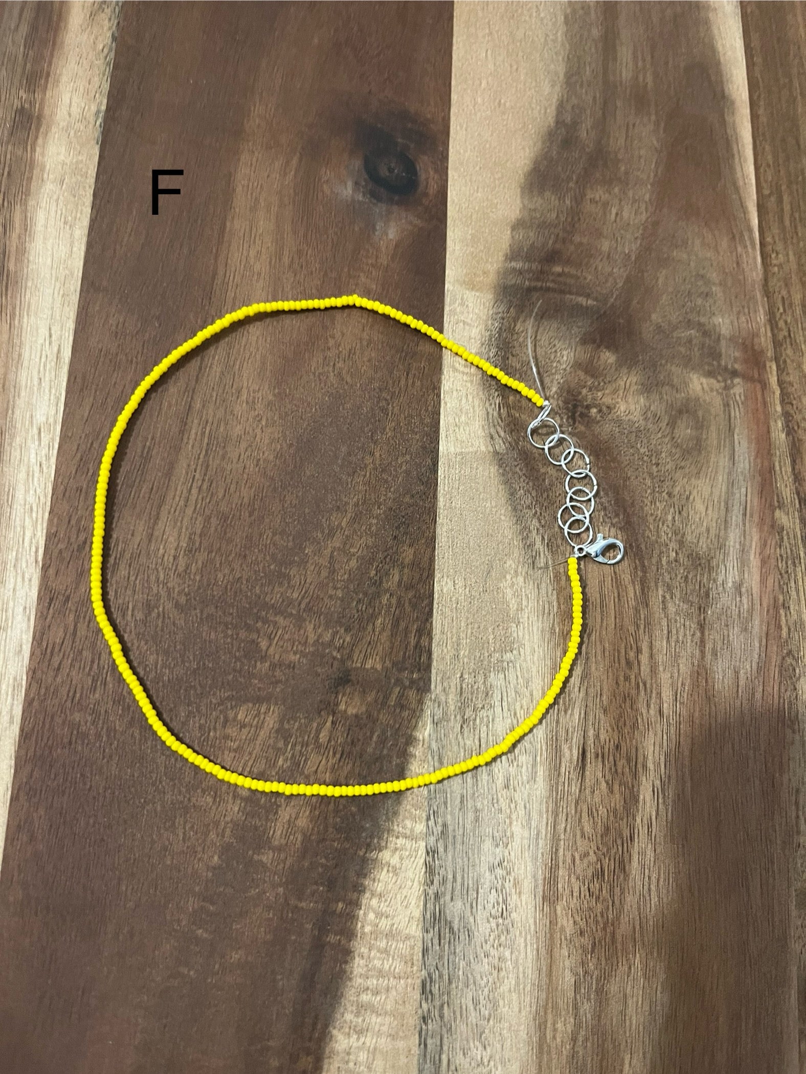 SOLID YELLOW BEADED CHOKER