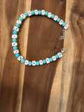 CARD DECK AND LARGE TURQUOISE BEAD CHOKER