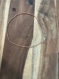 SOLID CLEAR BEIGE BEADED CHOKER