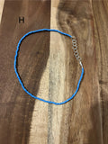 SOLID SKY BLUE BEADED CHOKER