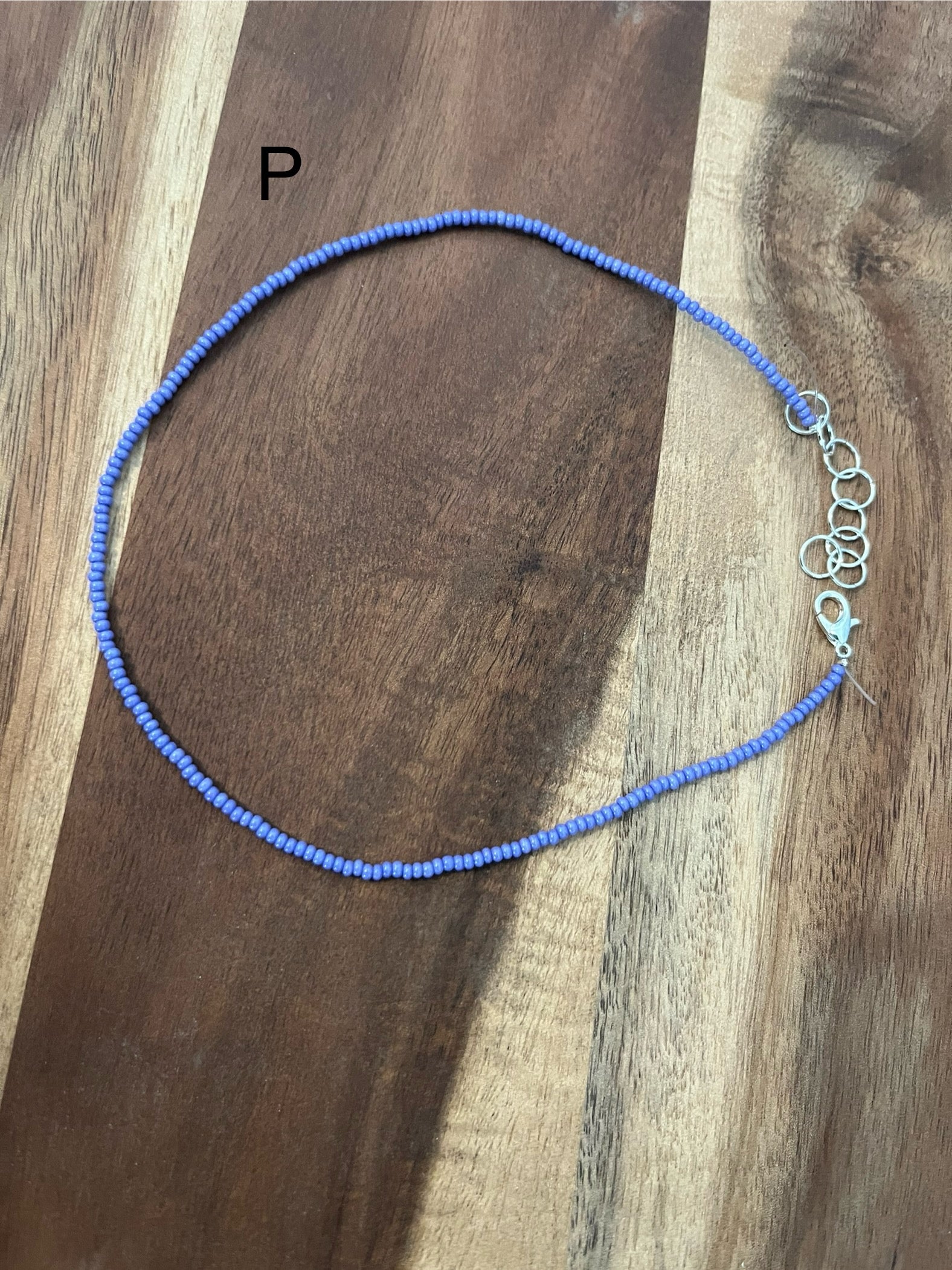 SOLID MEDUIM PURPLE BEADED CHOKER
