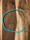 SOLID TEAL BEADED CHOKER