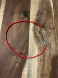SOLID RED BEADED CHOKER